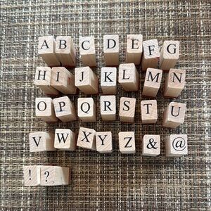 Wooden Alphabet Stamp Set